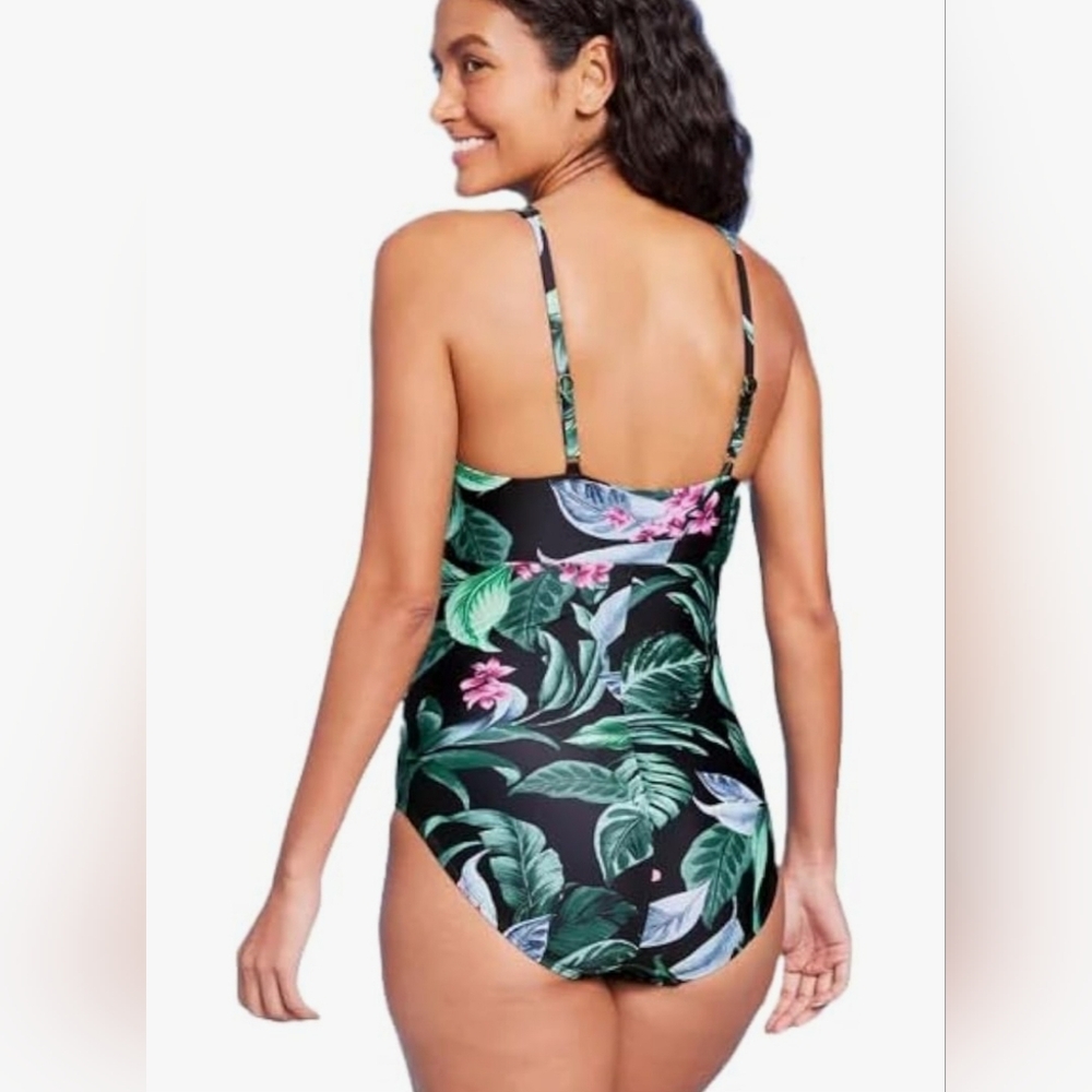 Kona Sol Tropical Print Swimsuit - Picture 2 of 7